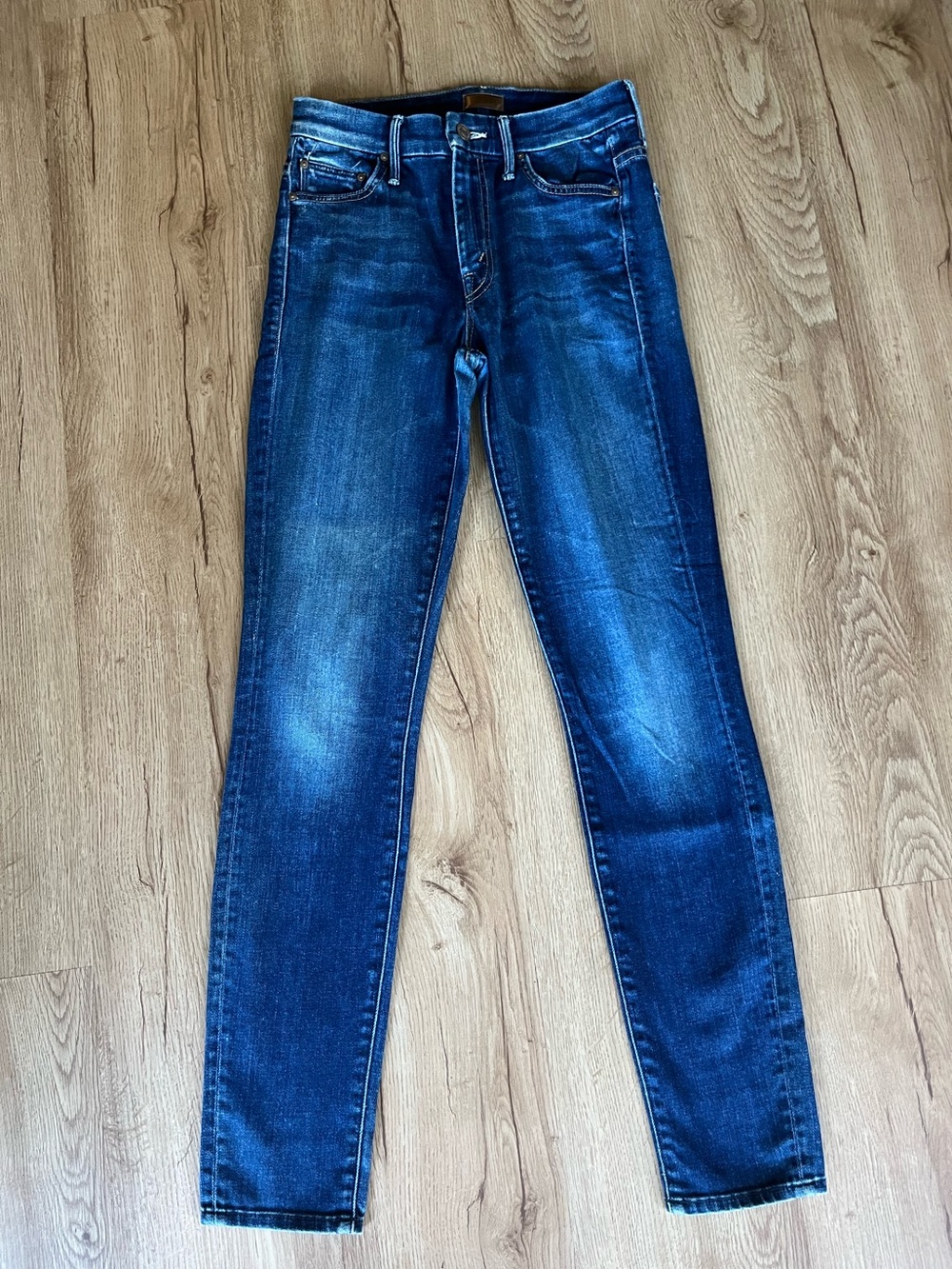 MOTHER Denim Sample Skinny Jeans Dark Wash Estimated Size 26
